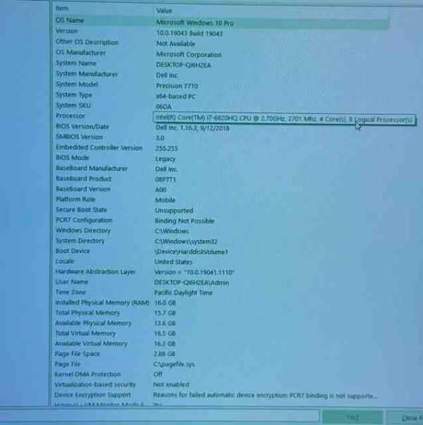 Dell Precision 7710 - Image 8
