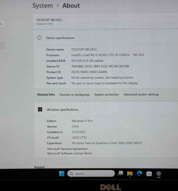 Dell Inspiron 7572 i5 (8th gen) - Image 5