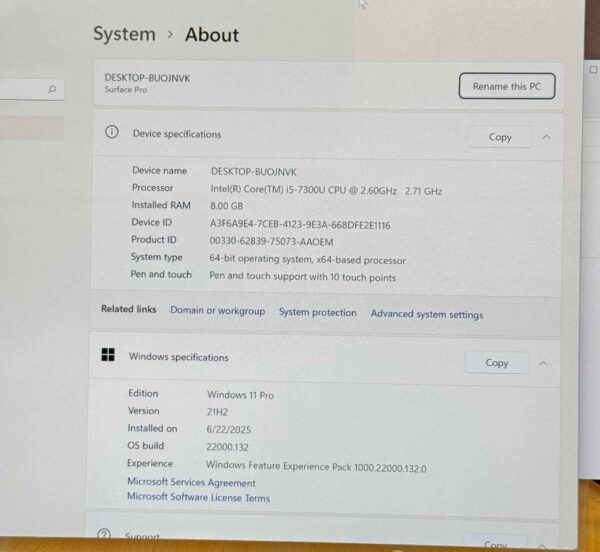 Microsoft Surface Pro 1796 i5 (7th gen) - Image 6